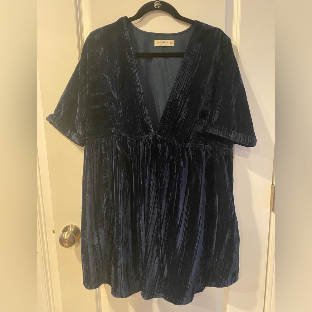 Crushed velvet Natural Life dress, flowing or belted for a fun festival look.